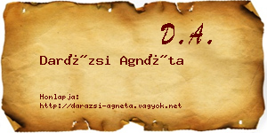 Darázsi Agnéta névjegykártya